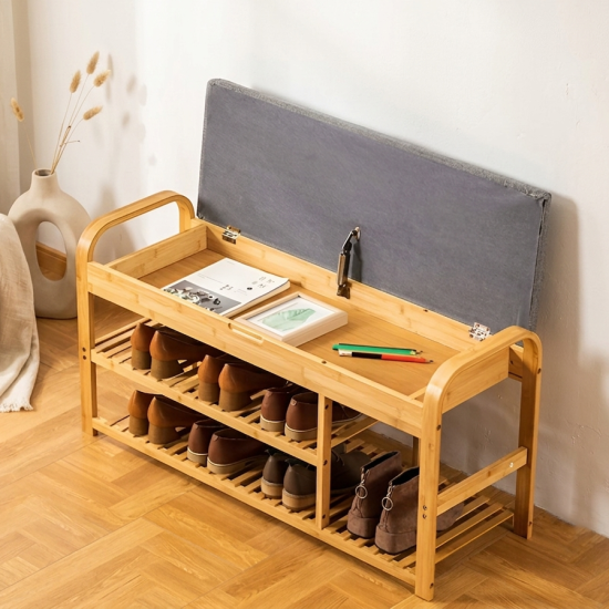Wooden Bench With Storage